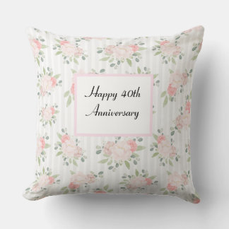 Beautiful Shabby Chic Pink Floral Cushion