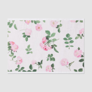 Beautiful Shabby Chic Pink Roses Tissue Paper