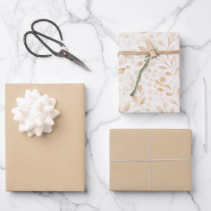 Beautiful Shade of Warm Gold Wrapping Paper Sheet