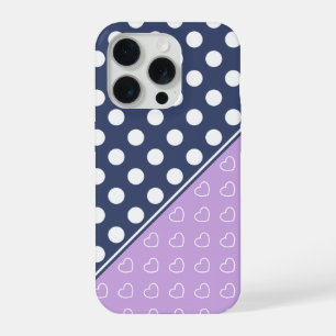 Beautiful Shades Of Blue And Lavender Polka Dots iPhone 15 Pro Case