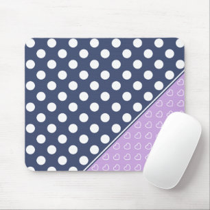 Beautiful Shades Of Blue And Lilac Polka Dots Mouse Pad