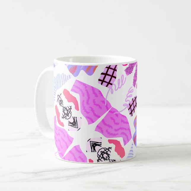 Beautiful Shades of Purple Abstract Mug  (Front Left)
