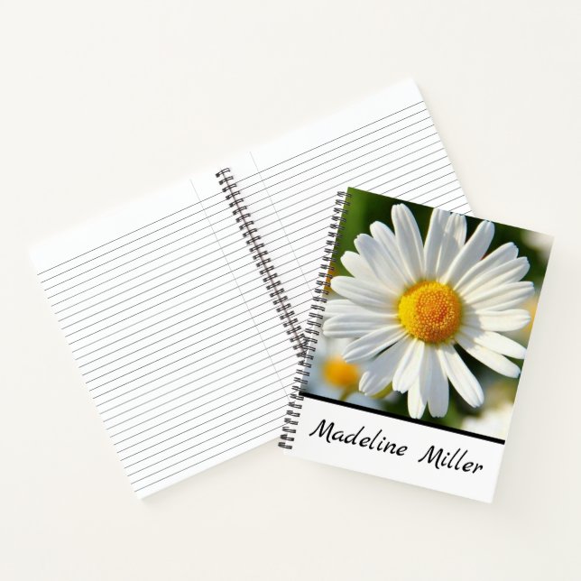 Beautiful Shasta Daisy | Custom Floral Notebook (Inside)