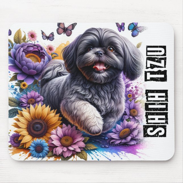 Beautiful Shih-Tzu Dog Mouse Pad (Front)