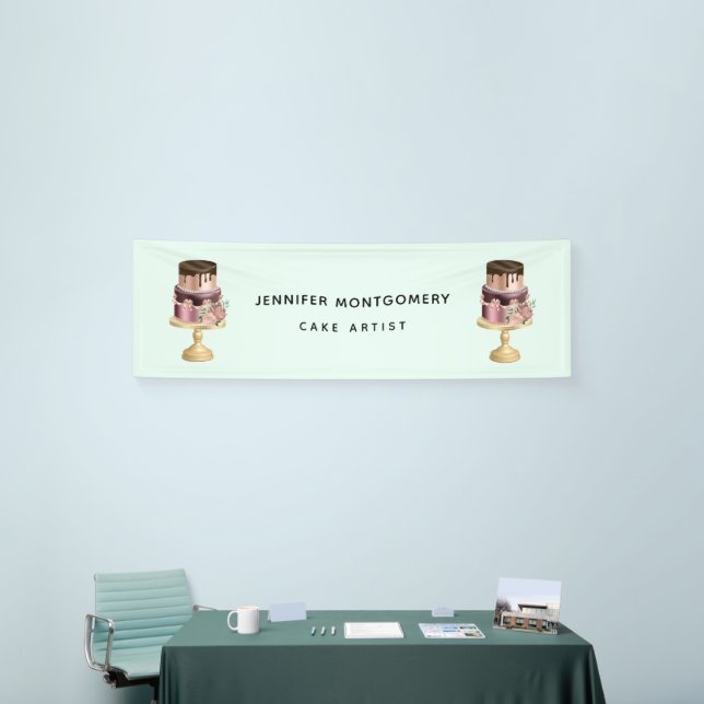 Beautiful Shiny Glam Party Cake Business Banner (Tradeshow)