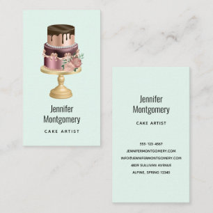 Beautiful Shiny Glam Party Cake Business Card