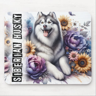 Beautiful Siberian Husky Dog Mouse Pad