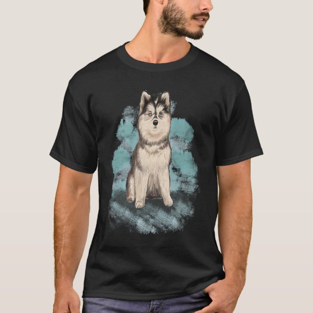 Beautiful Siberian Husky T-Shirt (Front)
