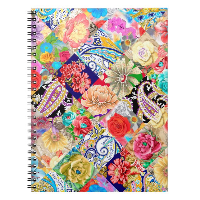 Beautiful silhouette Floral pattern in the many ki Notebook (Front)
