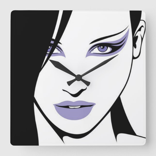 Beautiful Silhouette Wall Clock (Front)