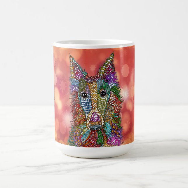 Beautiful Silken Windhound Dog Coffee Mug (Center)