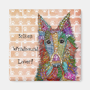 Beautiful Silken Windhound Lover Magnet