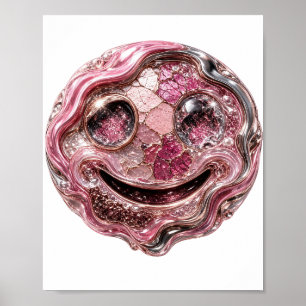 Beautiful Silver ABSTRACT ART Design Poster