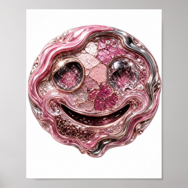 Beautiful Silver ABSTRACT ART Design Poster (Front)
