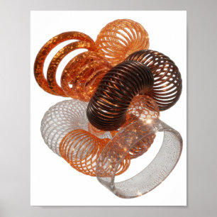 Beautiful Silver ABSTRACT ART Fashion Print