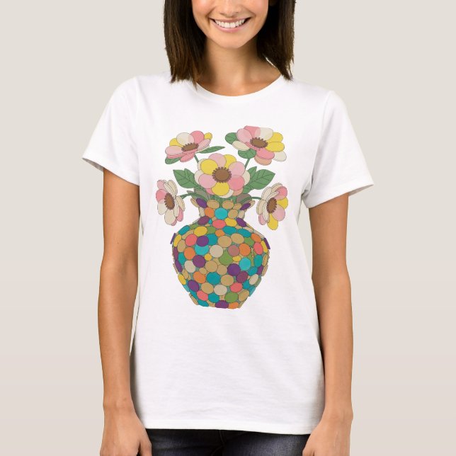 Beautiful Silver ABSTRACT ART Statement Design T-Shirt (Front)
