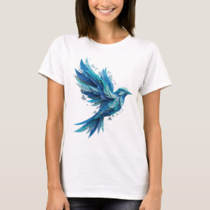 Beautiful Silver BLUE BIRD Modern Design T-Shirt
