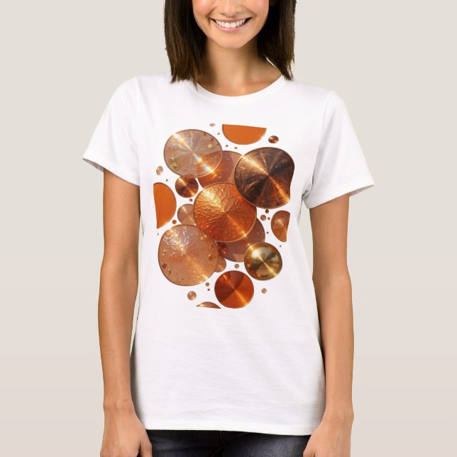 Beautiful Silver COPPER DISCS Custom Tee (Front)