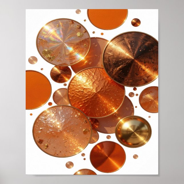 Beautiful Silver COPPER DISCS Poster (Front)