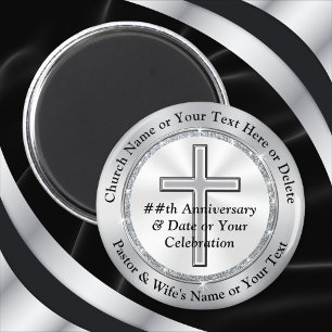 Beautiful Silver Cross Church Party Favours, Churc Magnet