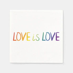 Beautiful Simple Minimal Love Is Love Pride Napkin