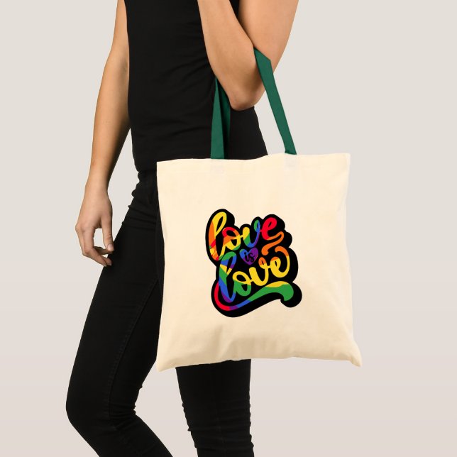 Beautiful Simple Minimal Love Is Love Pride  Tote Bag (Front (Product))