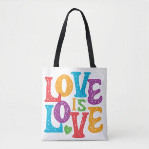 Beautiful Simple Minimal Love Is Love Pride Tote Bag