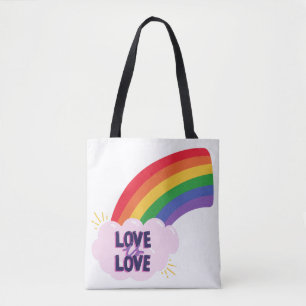 Beautiful Simple Minimal Love Is Love Pride Tote Bag