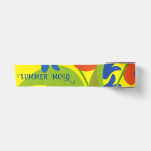Beautiful simple summer floral design satin ribbon