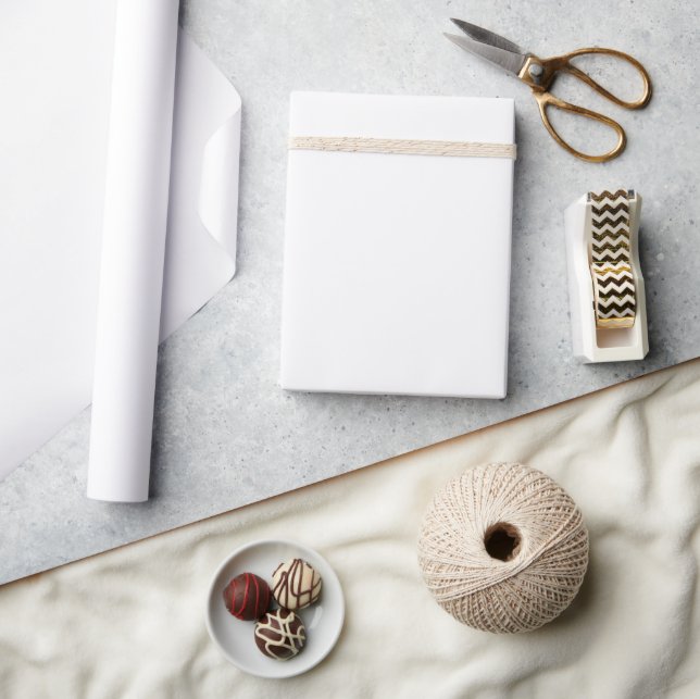 Beautiful Simple White Glossy Wrapping Paper (Crafts)