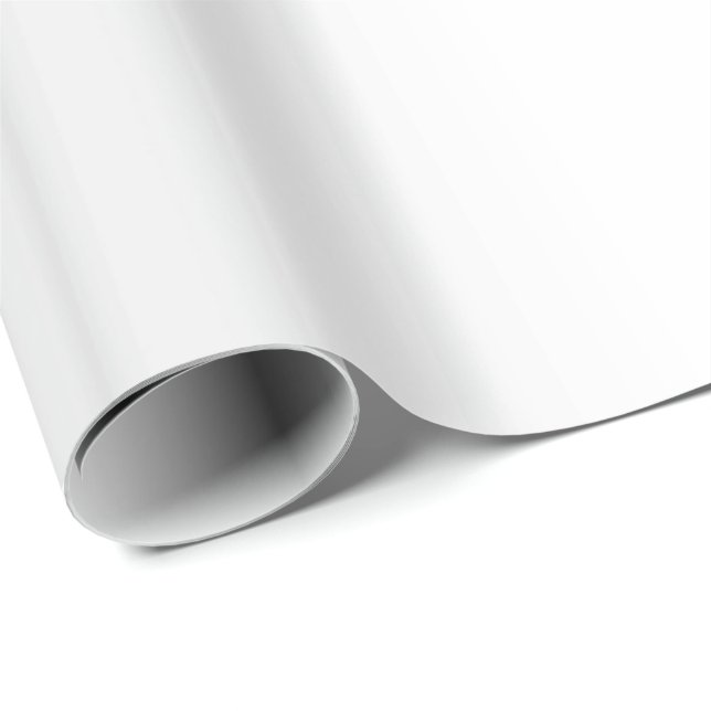 Beautiful Simple White Satin Wrapping Paper (Roll Corner)