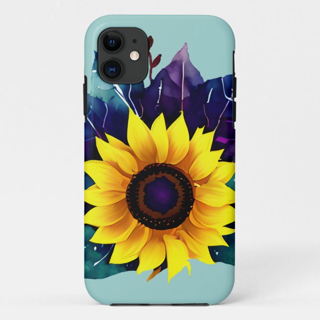 Beautiful Single Open Sunflower Case-Mate iPhone Case (Back)