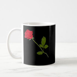 Beautiful Single Red Rose Flower Graphic  Coffee Mug