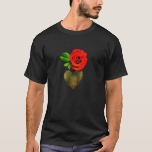 Beautiful Single Rose Flower Symbol of Love T-Shirt
