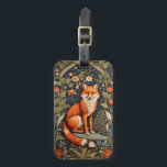 Beautiful Sitting Red Fox William Morris Inspired  Luggage Tag<br><div class="desc">Elevate your travel accessories with this Beautiful Sitting Red Fox William Morris Inspired Luggage Tag. This meticulously designed luggage tag features a vintage-inspired Sitting Red Fox motif inspired by the artistic works of William Morris, adding a touch of elegance and classic charm to your luggage. This luggage tag is more...</div>