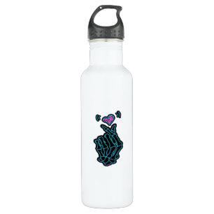 Beautiful Skeleton Hands With A Heart Signal For H 710 Ml Water Bottle