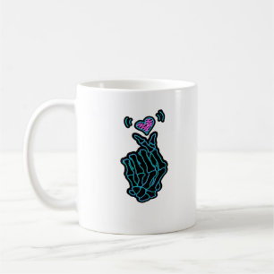 Beautiful Skeleton Hands With A Heart Signal For H Coffee Mug