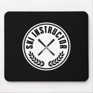Beautiful Ski Instructor Outfit Ski Lessons Skier Mouse Pad