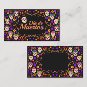 Beautiful Skull with Flowers Día de los Note Card