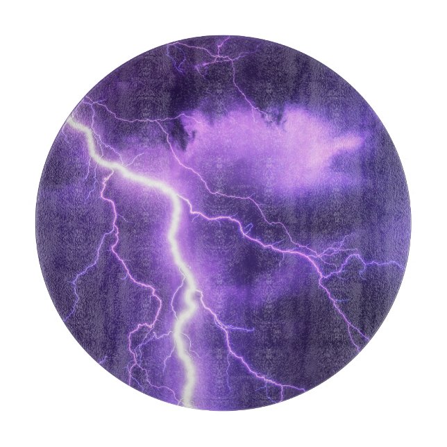 beautiful sky, thunder cutting board (Front)