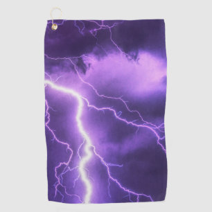 beautiful sky, thunder golf towel