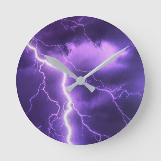 beautiful sky, thunder round clock (Front)
