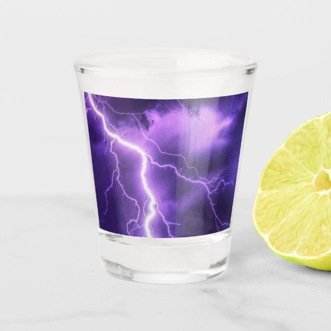 beautiful sky, thunder shot glass (Front)