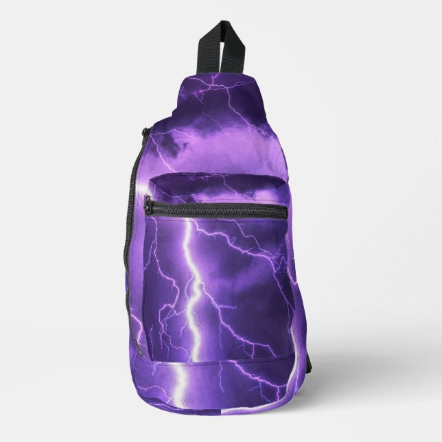 beautiful sky, thunder sling bag (Front)