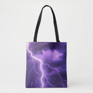 beautiful sky, thunder tote bag