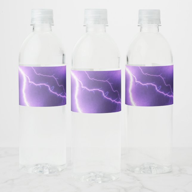 beautiful sky, thunder water bottle label (Bottles)