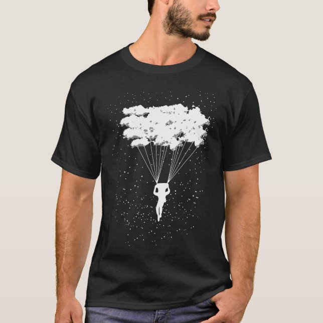 Beautiful Skydiver Beautiful Skydiving Saying T-Shirt (Front)