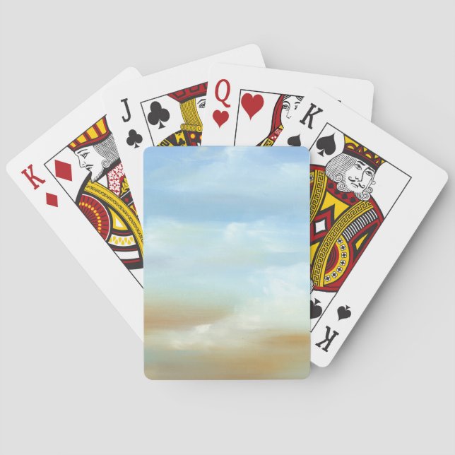 Beautiful Skyscape with Fluffy Clouds Playing Cards (Back)