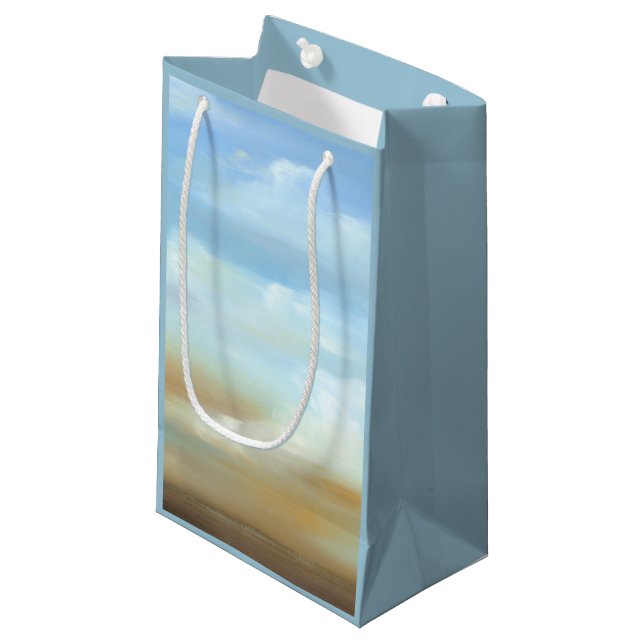 Beautiful Skyscape with Fluffy Clouds Small Gift Bag (Front Angled)