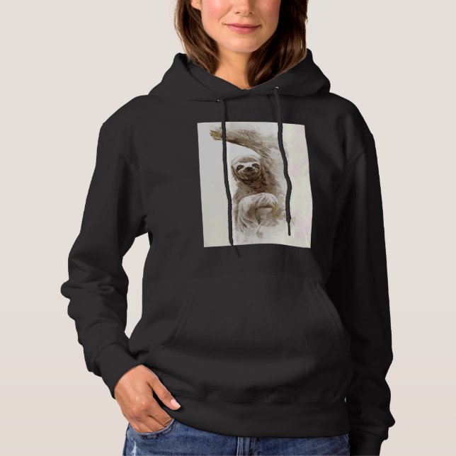 Beautiful Sloth Portrait Hoodie (Front)